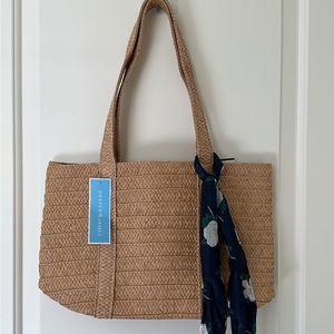 straw woven tote bag